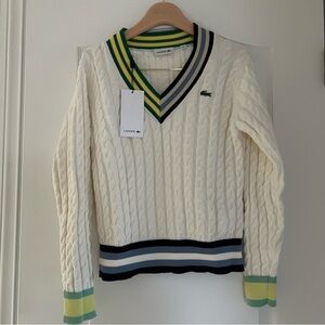 Lacoste Cableknit V-neck